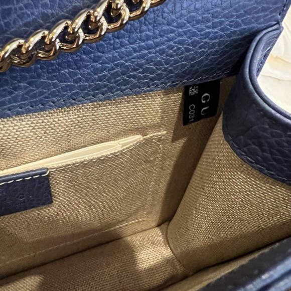 NEW Gucci Interlocking GG Logo Blue Caspian Chain Bag - Picture 8 of 16